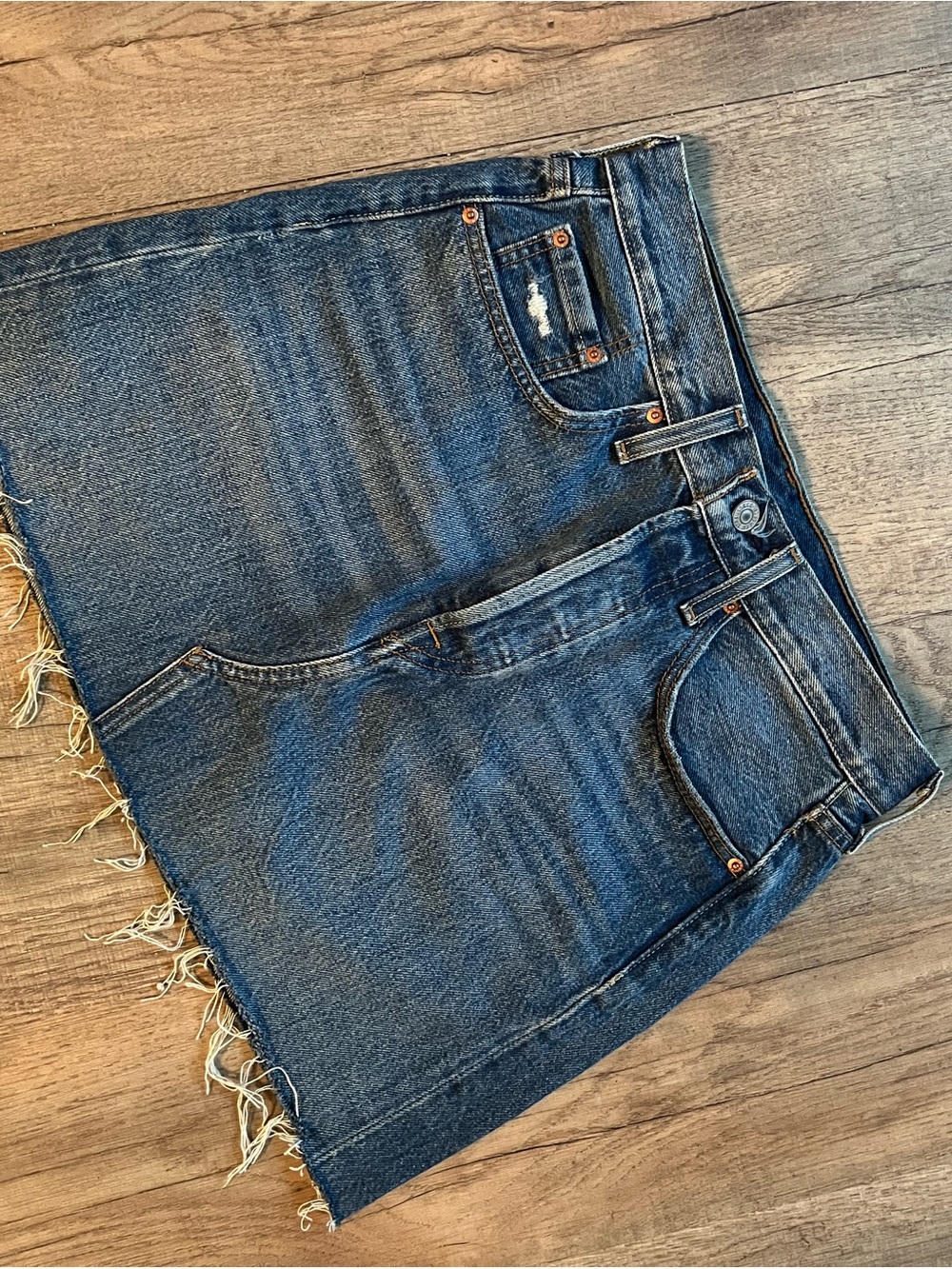 Levi's Dark Blue Denim Slim Skirt